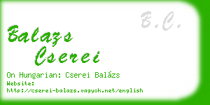 balazs cserei business card